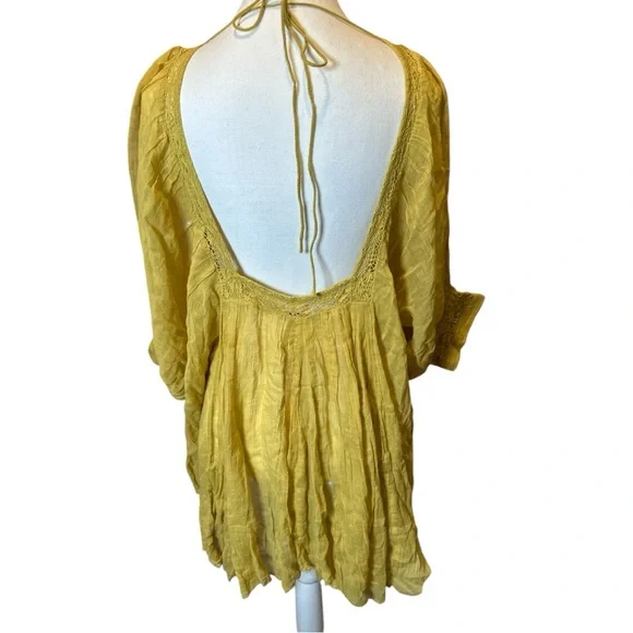 Free People Puff Sleeve Tunic with Pleated Design - Picture 2 of 7